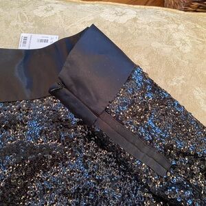 The Limited Black Sequin A-Line Skirt